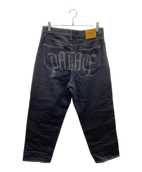 PALACE（パレス）PALACE (パレス) P90 BAGGY SCRIPT JEAN/バギーデニムパンツ ブラック サイズ:SIZE 34の古着・服飾アイテム