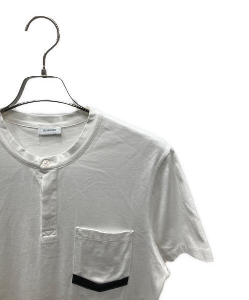 JIL SANDER（ジルサンダー）JIL SANDER (ジルサンダー) ヘンリーネックTシャツ ホワイト サイズ:XLの古着・服飾アイテム