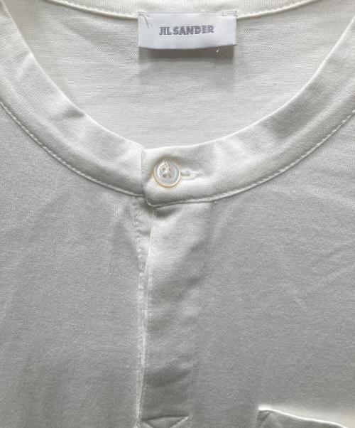 JIL SANDER（ジルサンダー）JIL SANDER (ジルサンダー) ヘンリーネックTシャツ ホワイト サイズ:XLの古着・服飾アイテム