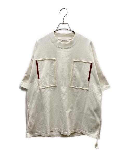 JIL SANDER（ジルサンダー）JIL SANDER (ジルサンダー) ダブルポケットTシャツ ホワイト サイズ:Lの古着・服飾アイテム
