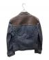 PRADA (プラダ) レザー切替デニムジャケット ブラウン×インディゴ サイズ:48：57000円