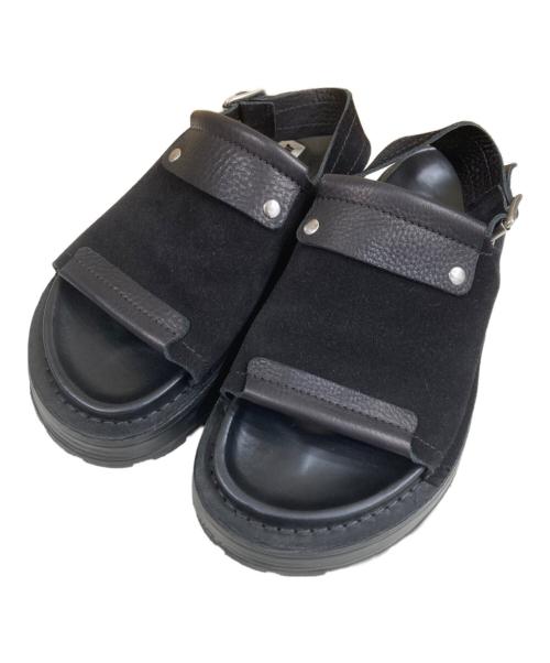 JIL SANDER（ジルサンダー）JIL SANDER (ジルサンダー) オープントゥ スリングバック サンダル ブラック サイズ:40の古着・服飾アイテム