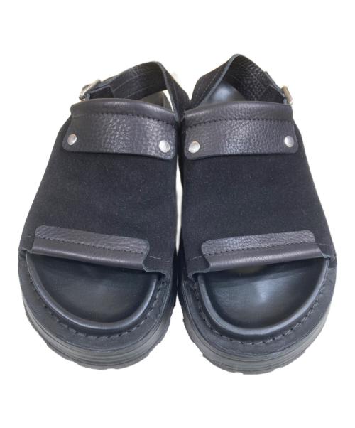 JIL SANDER（ジルサンダー）JIL SANDER (ジルサンダー) オープントゥ スリングバック サンダル ブラック サイズ:40の古着・服飾アイテム