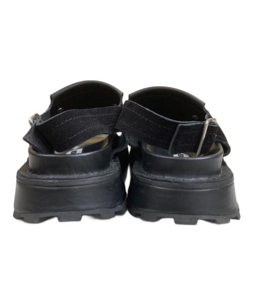 JIL SANDER（ジルサンダー）JIL SANDER (ジルサンダー) オープントゥ スリングバック サンダル ブラック サイズ:40の古着・服飾アイテム