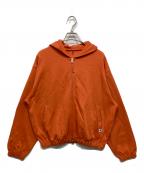 ANTS & ELEPHANTSアンツ アンド エレファンツ）の古着「アンツアンドエレファンツ Wジャージー ジップパーカー」｜オレンジ