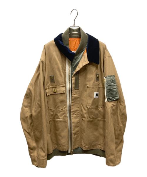sacai（サカイ）sacai (サカイ) Carhartt WIP (カーハート ワークインプログレス) CanvasxMA-1 JK Michigan/ドッキング ミシガン ジャケット ベージュ サイズ:3の古着・服飾アイテム