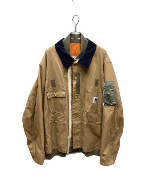 sacai（サカイ）sacai (サカイ) Carhartt WIP (カーハート ワークインプログレス) CanvasxMA-1 JK Michigan/ドッキング ミシガン ジャケット ベージュ サイズ:3の古着・服飾アイテム
