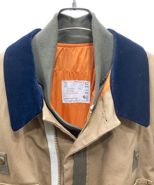 sacai（サカイ）sacai (サカイ) Carhartt WIP (カーハート ワークインプログレス) CanvasxMA-1 JK Michigan/ドッキング ミシガン ジャケット ベージュ サイズ:3の古着・服飾アイテム