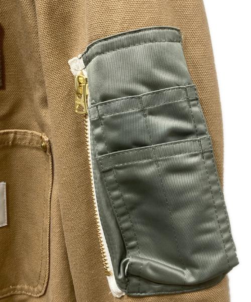 sacai（サカイ）sacai (サカイ) Carhartt WIP (カーハート ワークインプログレス) CanvasxMA-1 JK Michigan/ドッキング ミシガン ジャケット ベージュ サイズ:3の古着・服飾アイテム