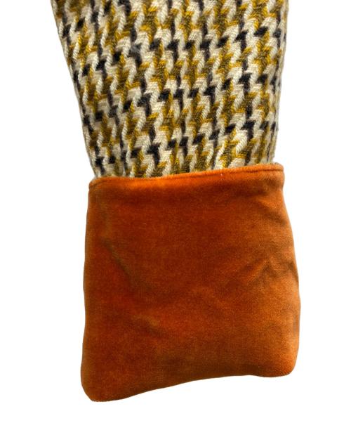 HERMES（エルメス）HERMES (エルメス) カシミヤブレンド ウール セットアップスーツ カーキ×オレンジ サイズ:40の古着・服飾アイテム