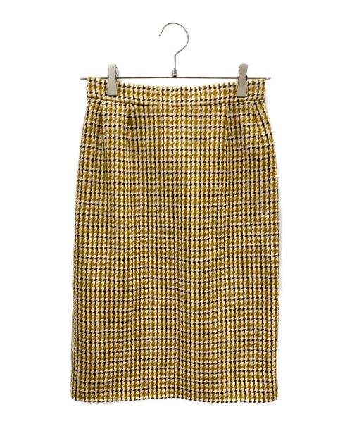 HERMES（エルメス）HERMES (エルメス) カシミヤブレンド ウール セットアップスーツ カーキ×オレンジ サイズ:40の古着・服飾アイテム