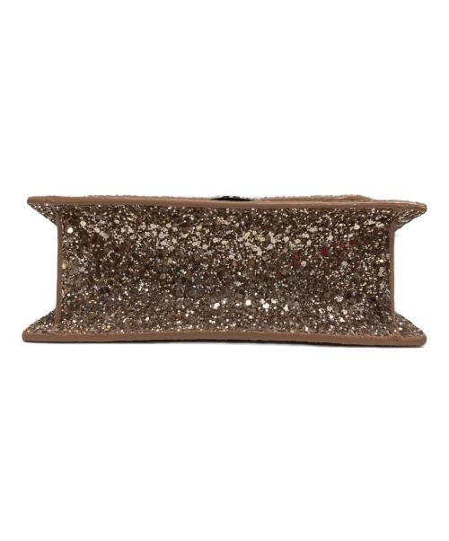 JIMMY CHOO（ジミーチュウ）JIMMY CHOO (ジミーチュウ) FINLEY グリッター チェーンショルダーバッグ バレットピンク サイズ:表記無しの古着・服飾アイテム