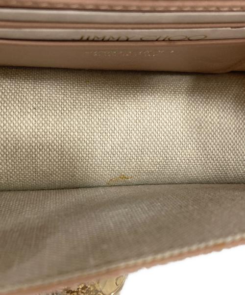 JIMMY CHOO（ジミーチュウ）JIMMY CHOO (ジミーチュウ) FINLEY グリッター チェーンショルダーバッグ バレットピンク サイズ:表記無しの古着・服飾アイテム