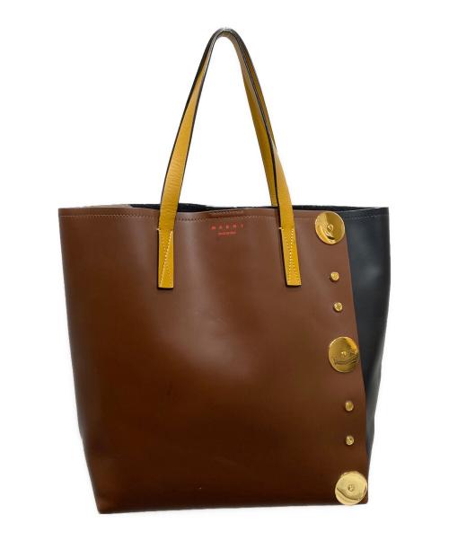 MARNI（マルニ）MARNI (マルニ) パネルトートバッグ ブラウンの古着・服飾アイテム