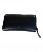 VALENTINOヴァレンティノ）の古着「ロックスタッズ ラウンドファスナー 長財布」｜ブラック