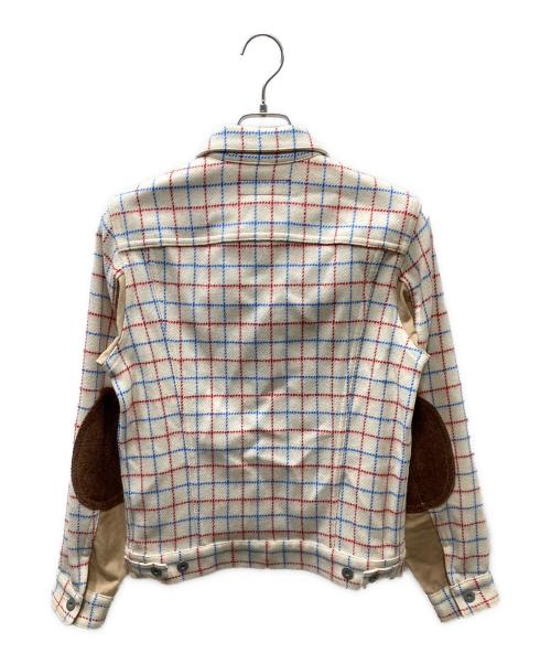 COMME des GARCONS JUNYA WATANABE MAN（コム デ ギャルソン ジュンヤ ワタナベ マン）COMME des GARCONS JUNYA WATANABE MAN (コム デ ギャルソン ジュンヤ ワタナベ マン) LEVI'S (リーバイス) エルボーパッチウールジャケット アイボリー サイズ:XSの古着・服飾アイテム