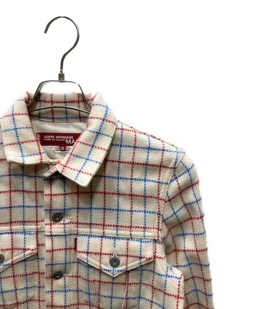 COMME des GARCONS JUNYA WATANABE MAN（コム デ ギャルソン ジュンヤ ワタナベ マン）COMME des GARCONS JUNYA WATANABE MAN (コム デ ギャルソン ジュンヤ ワタナベ マン) LEVI'S (リーバイス) エルボーパッチウールジャケット アイボリー サイズ:XSの古着・服飾アイテム