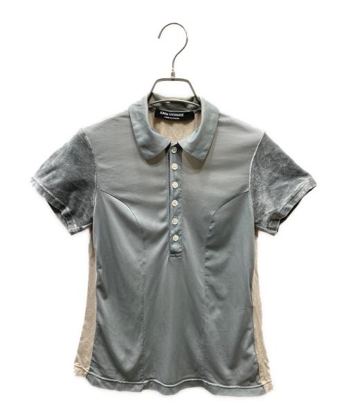 CDG JUNYA WATANABE（コムデギャルソン ジュンヤワタナベ）CDG JUNYA WATANABE (コムデギャルソン ジュンヤワタナベ) 切替ポロシャツ グリーン サイズ:サイズ表記無しの古着・服飾アイテム