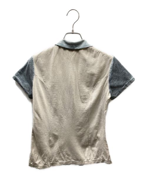 CDG JUNYA WATANABE（コムデギャルソン ジュンヤワタナベ）CDG JUNYA WATANABE (コムデギャルソン ジュンヤワタナベ) 切替ポロシャツ グリーン サイズ:サイズ表記無しの古着・服飾アイテム