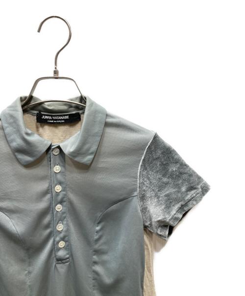 CDG JUNYA WATANABE（コムデギャルソン ジュンヤワタナベ）CDG JUNYA WATANABE (コムデギャルソン ジュンヤワタナベ) 切替ポロシャツ グリーン サイズ:サイズ表記無しの古着・服飾アイテム