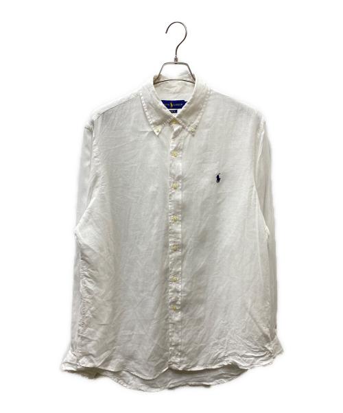 RALPH LAUREN（ラルフローレン）RALPH LAUREN (ラルフローレン) リネンシャツ ホワイト サイズ:SIZE Lの古着・服飾アイテム