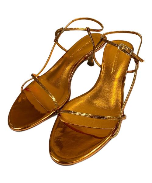 BRENTELLA（ブレンテッラ）BRENTELLA (ブレンテッラ) メタリック ストラップサンダル オレンジ サイズ:SIZE 36の古着・服飾アイテム