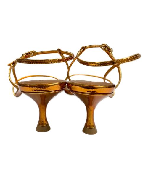 BRENTELLA（ブレンテッラ）BRENTELLA (ブレンテッラ) メタリック ストラップサンダル オレンジ サイズ:SIZE 36の古着・服飾アイテム