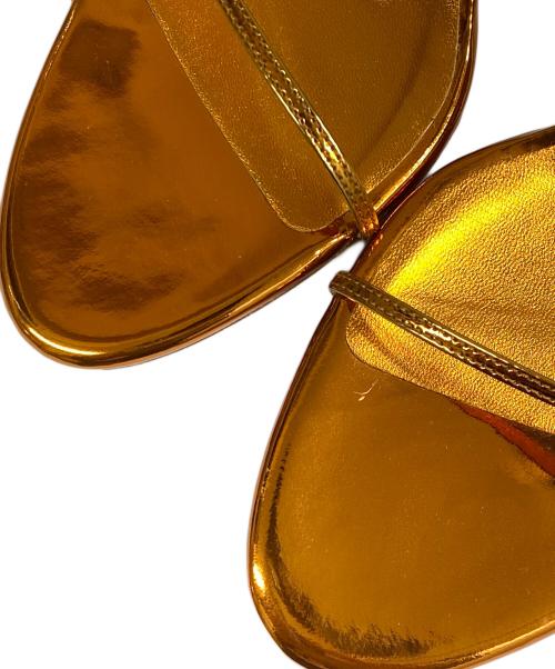 BRENTELLA（ブレンテッラ）BRENTELLA (ブレンテッラ) メタリック ストラップサンダル オレンジ サイズ:SIZE 36の古着・服飾アイテム