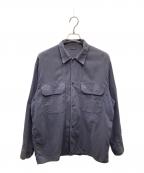 COMOLIコモリ）の古着「長袖シャツ」｜ネイビー