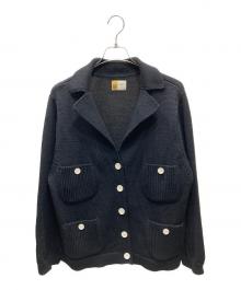 SAINT Mxxxxxx（セントマイケル）の古着「KNIT JACKET BLACK ニットジャケット」｜ブラック