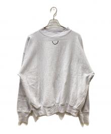 READYMADE（レディメイド）の古着「M-NECK SWT SMILE モックネック スウェット スマイル」｜グレー