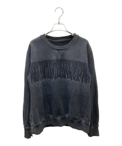 MM6 Maison Margiela（エムエムシックスメゾンマルジェラ）MM6 Maison Margiela (エムエムシックスメゾンマルジェラ) レザーフリンジスウェット ブラック サイズ:Sの古着・服飾アイテム