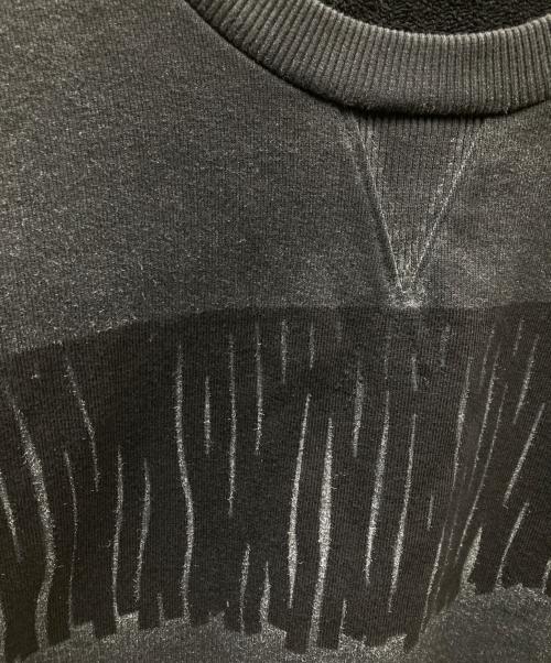 MM6 Maison Margiela（エムエムシックスメゾンマルジェラ）MM6 Maison Margiela (エムエムシックスメゾンマルジェラ) レザーフリンジスウェット ブラック サイズ:Sの古着・服飾アイテム