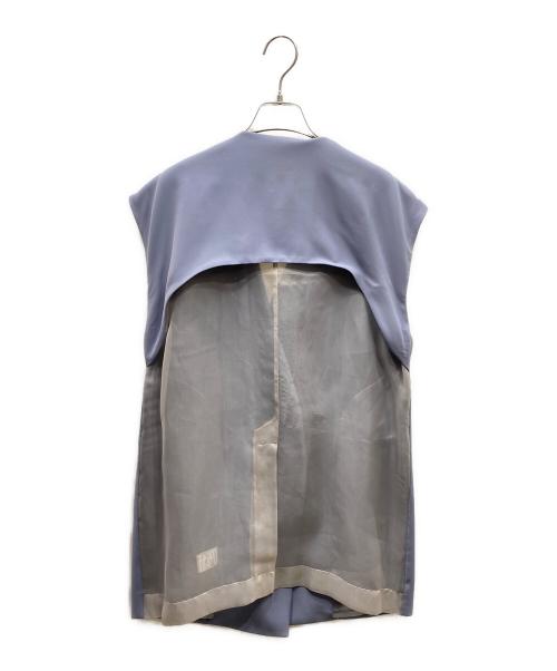 ANDRESD（アンドレスド）ANDRESD (アンドレスド) back sheer gilet set up dress セットアップワンピース ブルー サイズ:SIZE Lの古着・服飾アイテム