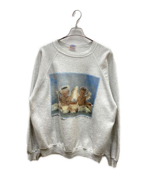 Hanes（ヘインズ）Hanes (ヘインズ) USED エンジェルプリントスウェット グレー サイズ:XXLの古着・服飾アイテム