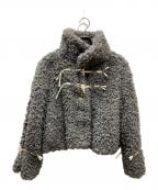 willfullyウィルフリー）の古着「poodle fur cord toggle short JK プードルファージャケット」｜グレー