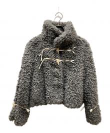 willfully（ウィルフリー）の古着「poodle fur cord toggle short JK プードルファージャケット」｜グレー