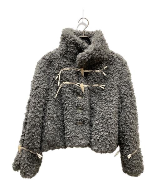 willfully（ウィルフリー）willfully (ウィルフリー) poodle fur cord toggle short JK プードルファージャケット グレー サイズ:Freeの古着・服飾アイテム
