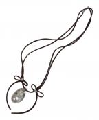 YVMINイヴミン）の古着「ウッドヘッジホッグ パールネックレス」｜ブラウン