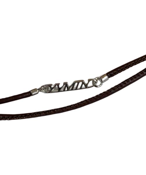 YVMIN（イヴミン）YVMIN (イヴミン) ウッドヘッジホッグ パールネックレス ブラウンの古着・服飾アイテム