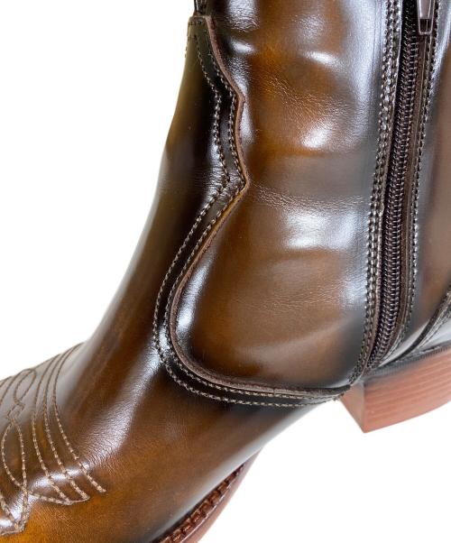 TEXAS Village（テキサスヴィレッジ）TEXAS VILLAGE (テキサスヴィレッジ) ウェスタンブーツ ブラウン サイズ:SIZE 27の古着・服飾アイテム