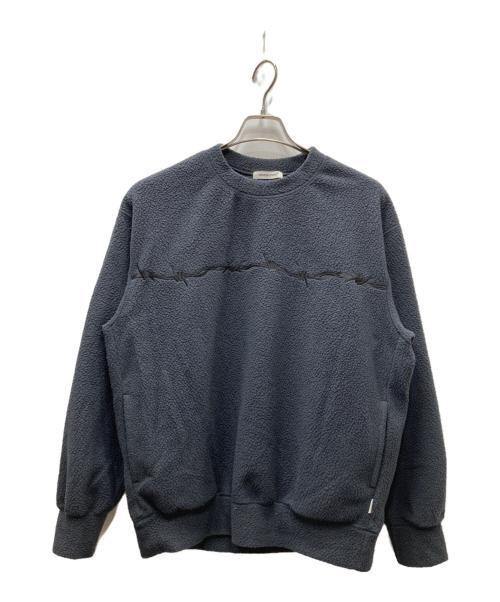 UNDERCOVER（アンダーカバー）UNDERCOVER (アンダーカバー) ボアフリースワイヤー刺繍 スウェット ネイビー サイズ:3の古着・服飾アイテム