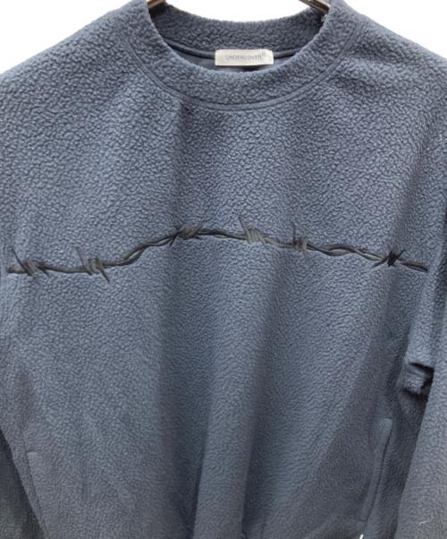 UNDERCOVER（アンダーカバー）UNDERCOVER (アンダーカバー) ボアフリースワイヤー刺繍 スウェット ネイビー サイズ:3の古着・服飾アイテム