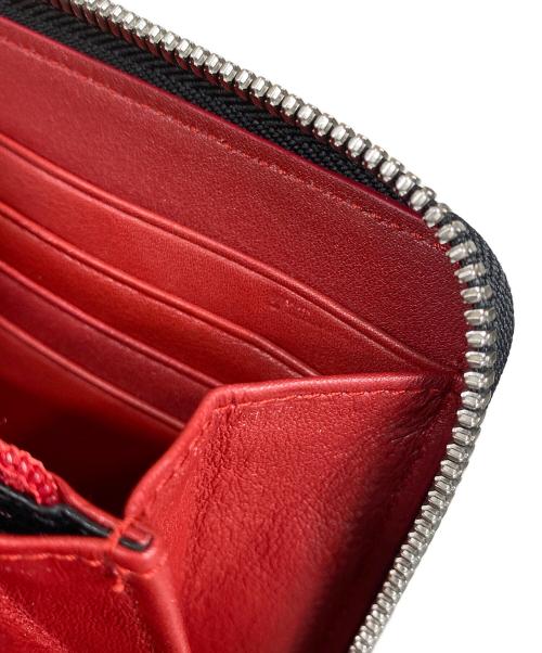 BALLY（バリー）BALLY (バリー) ラウンドジップ 長財布 ネイビー×レッドの古着・服飾アイテム
