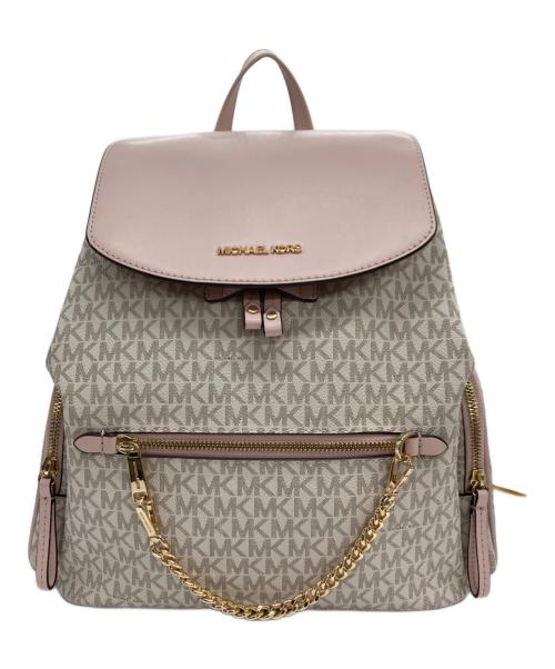 MICHAEL KORS（マイケルコース）MICHAEL KORS (マイケル・コース) リュック バックパック ホワイト×ピンクの古着・服飾アイテム