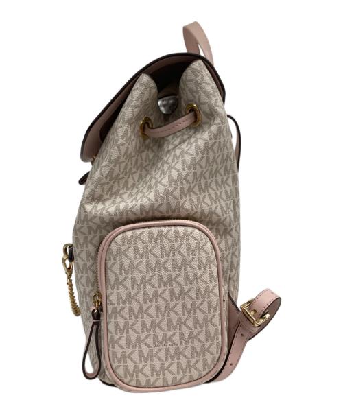 MICHAEL KORS（マイケルコース）MICHAEL KORS (マイケル・コース) リュック バックパック ホワイト×ピンクの古着・服飾アイテム