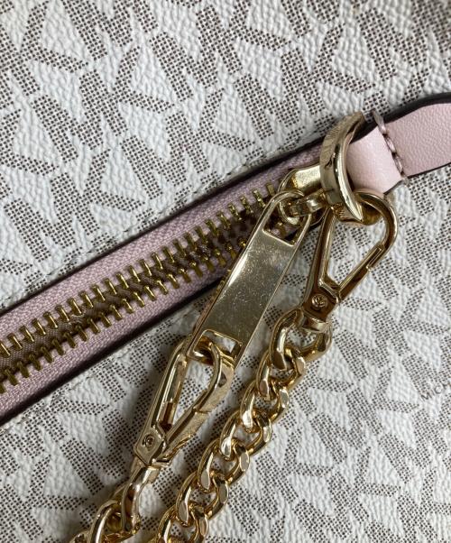 MICHAEL KORS（マイケルコース）MICHAEL KORS (マイケル・コース) リュック バックパック ホワイト×ピンクの古着・服飾アイテム