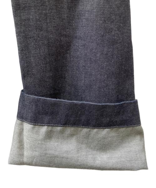HAVERSACK（ハバーサック）HAVERSACK (ハバーサック) バンドカラー変形シャツ インディゴ サイズ:Lの古着・服飾アイテム