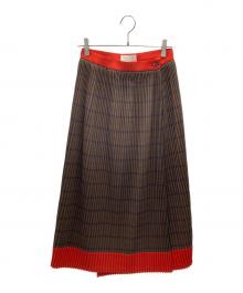 nude vintage journal standard（ヌードヴィンテージ ジャーナルスタンダード）の古着「巻きスカート」｜ブラウン×レッド