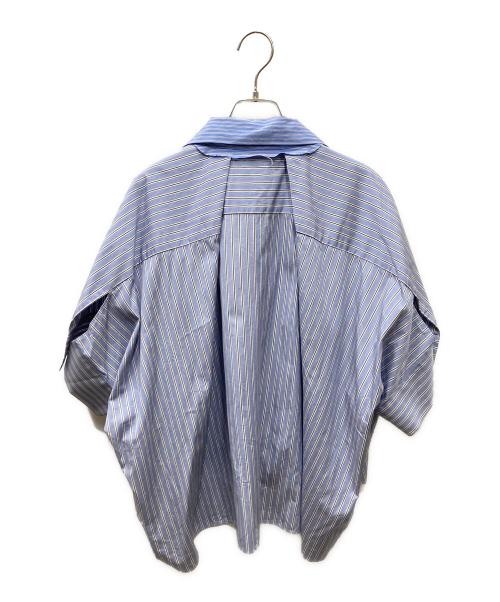 sacai（サカイ）sacai (サカイ) THOMAS MASON ストライプ ポプリン コットン 半袖シャツ ブルー サイズ:1の古着・服飾アイテム
